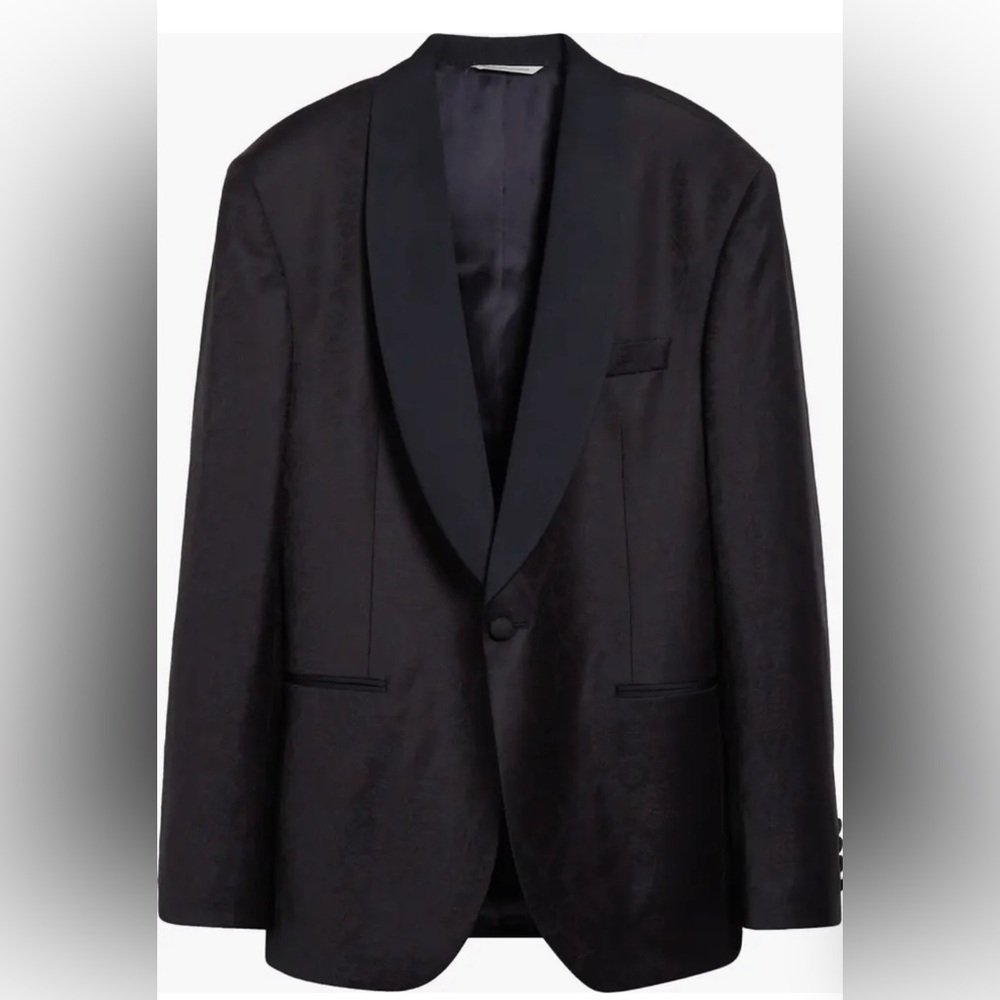 Jack Victor Ethan Paisley Shawl Collar Stretch Cotton Dinner Jacket